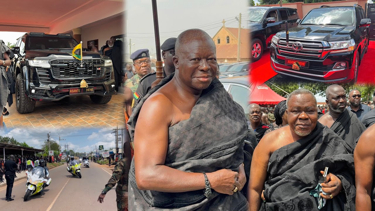 Oh Asanteman y3 Unique❤️Watch How Otumfou Osei Tutu || Arrives At Asante Mampong For the Funeral🎊