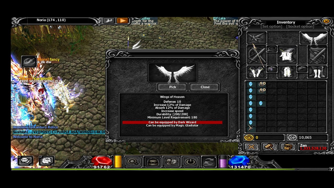 Devilz Mu mobile/pc on how to make random wings level 1
