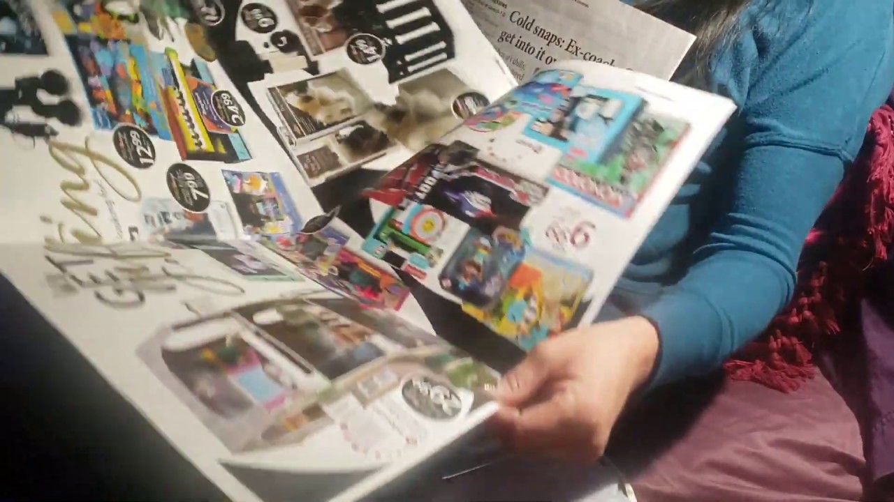 ASMR-Black Friday newspaper sale ads - page turning - no talking
