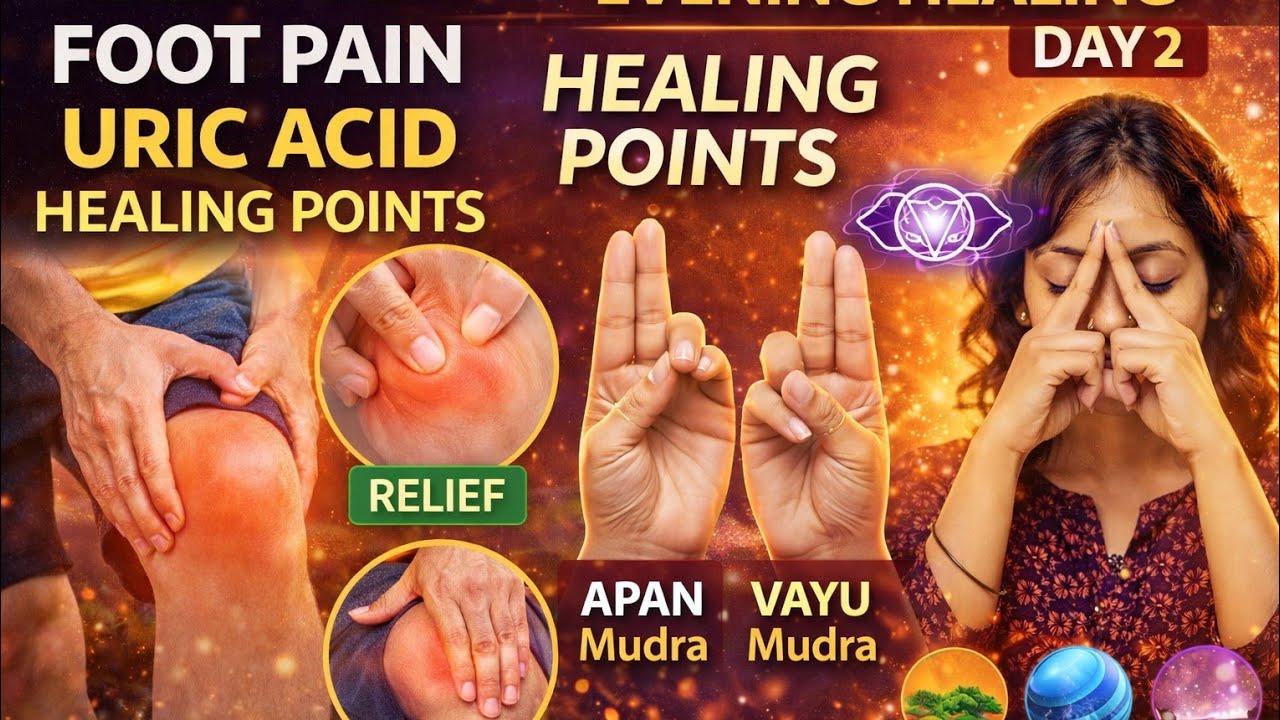 रात को ये Points दबाइए | Uric Acid, थकावट राहत, घुटनों & कमर दर्द, गैस, ब्रेन पावर बढ़ाने के लिए 😍