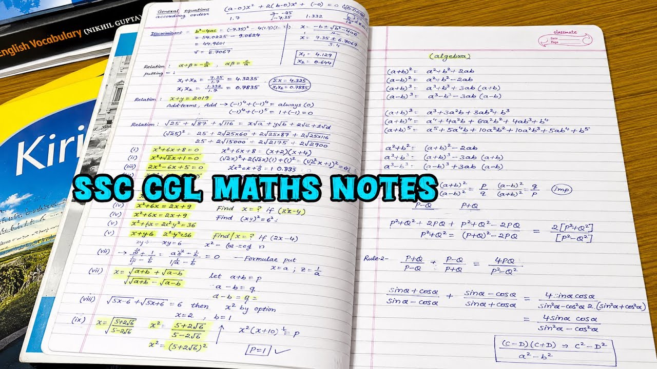 SSC CGL Maths Notes Kaise Banaye? ✅ My Complete Handwritten Notes for CGL 2026