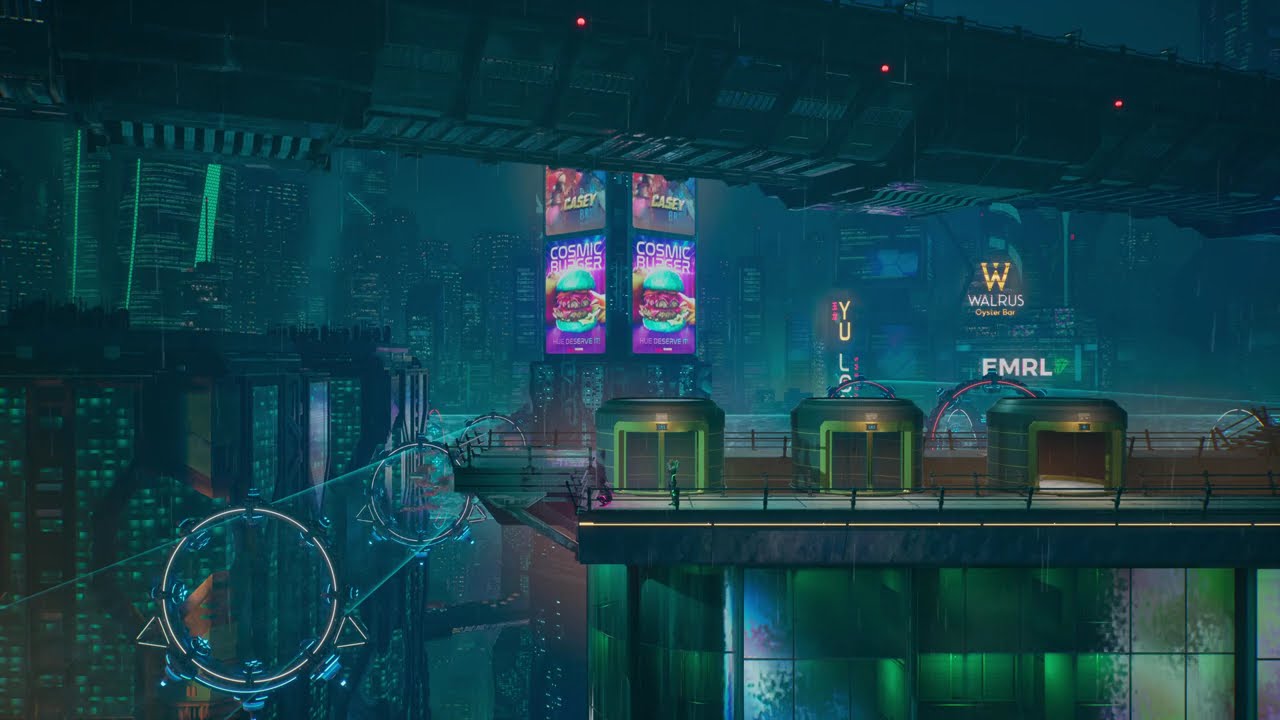 Split Fiction | Neon Cityscapes | Rain | Ambience & Music