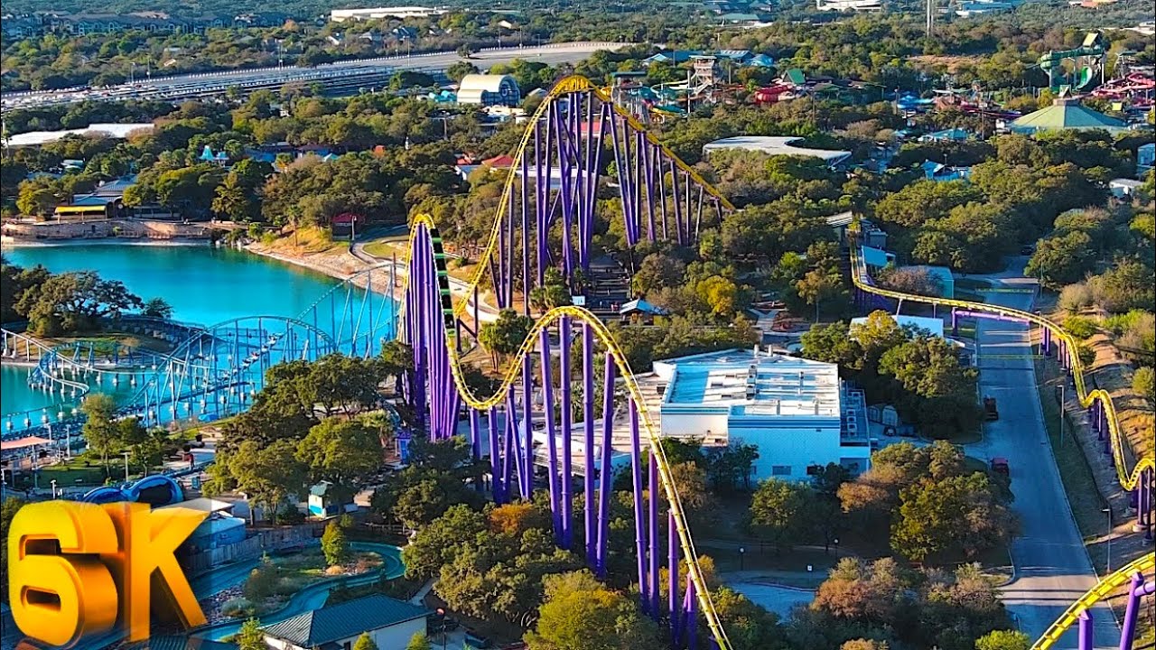 Steel Eel 6K EPIC Drone Footage At SeaWorld San Antonio, TX