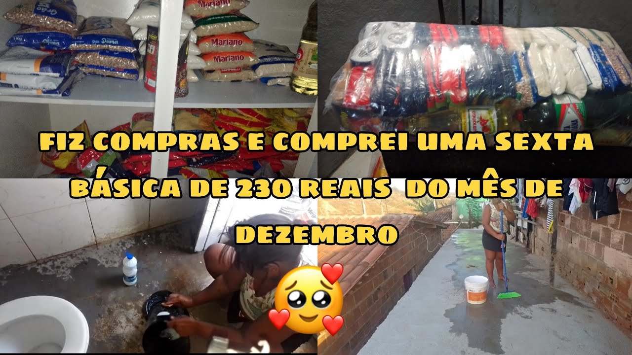 🛍️🛒FIZ COMPRAS E COMPREI UMA SEXTA B&Aacute;SICA DE 230 REAIS DO M&Ecirc;S DE DEZEMBRO✨LAVEI MEU MURRO 💗