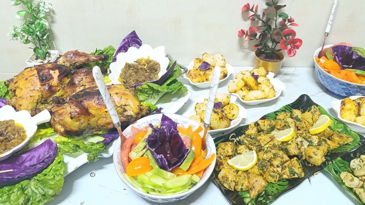 طريقة بسيطة لإعداد الدجاج المحمر في الفرن 😍