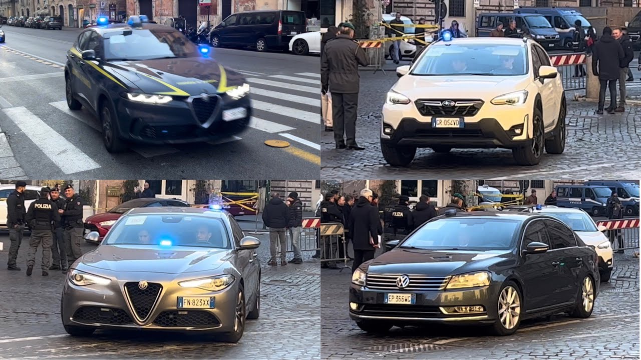 ALFA ROMEO TONALE GUARDIA DI FINANZA IN EMERGENZA SCORTA MINISTRO AFRICANO VERTICE ITALIAFRICA 2024