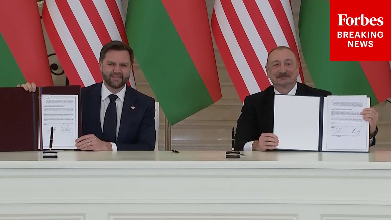BREAKING NEWS: JD Vance And Azerbaijan Pres. Ilham Aliyev Hold Signing Ceremony And Press Briefing