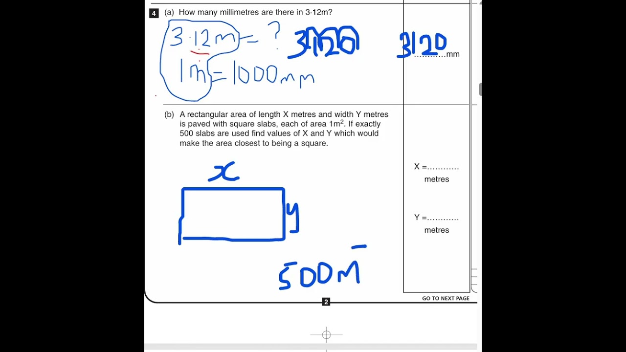 Area and perimeter of 2D shapes. Measurement conversions