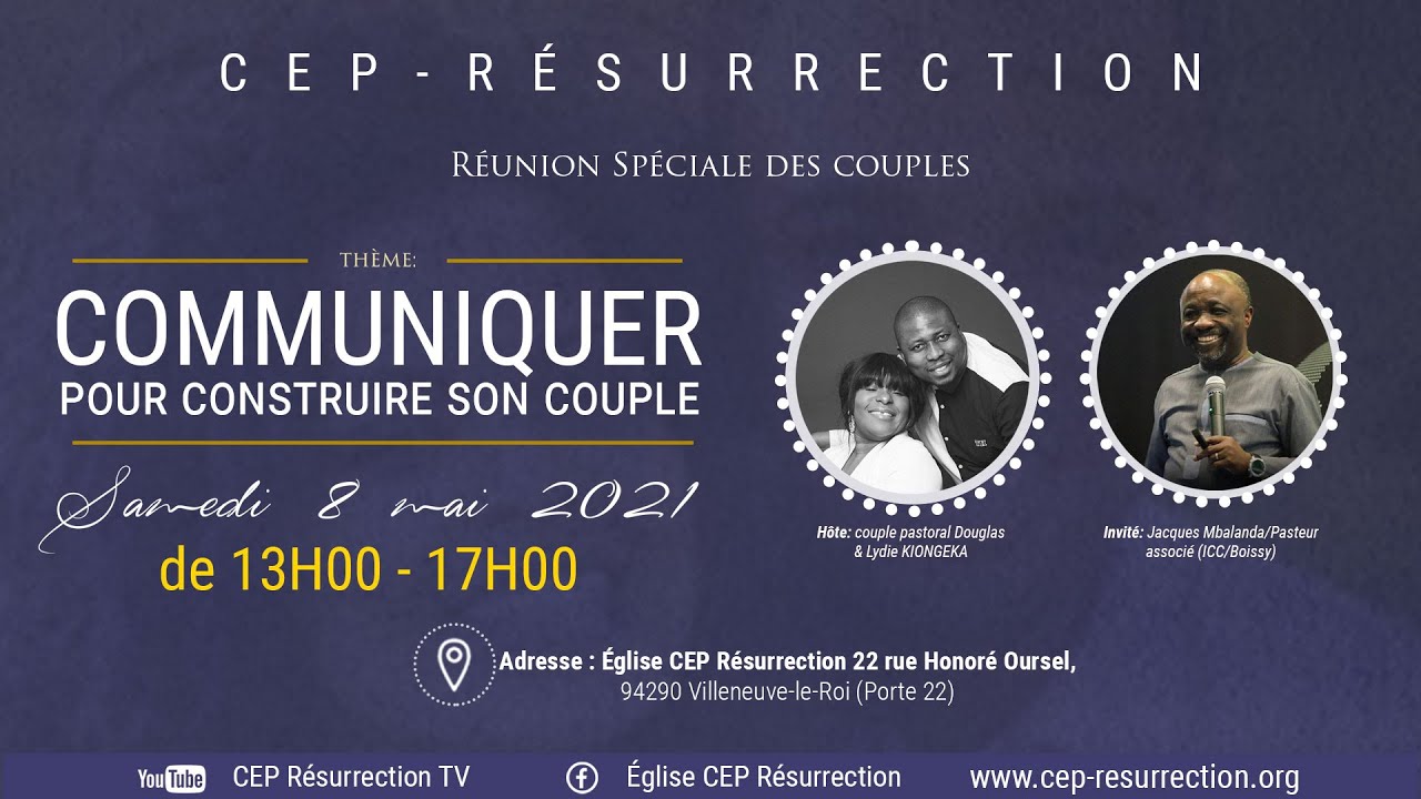 COMMUNIQUER POUR CONSTRUIRE SON COUPLE - Pasteur Jacques MBALANDA
