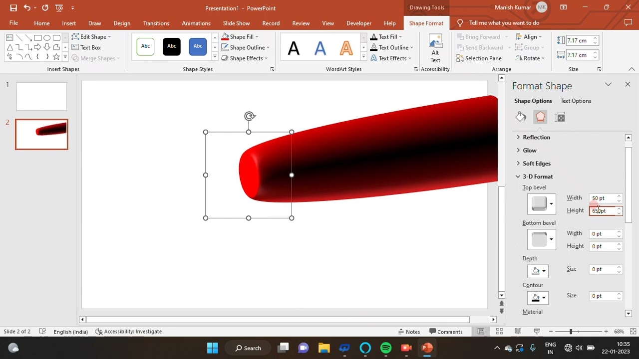 How to draw 3D sphere in powerpoint | 3d shapes|