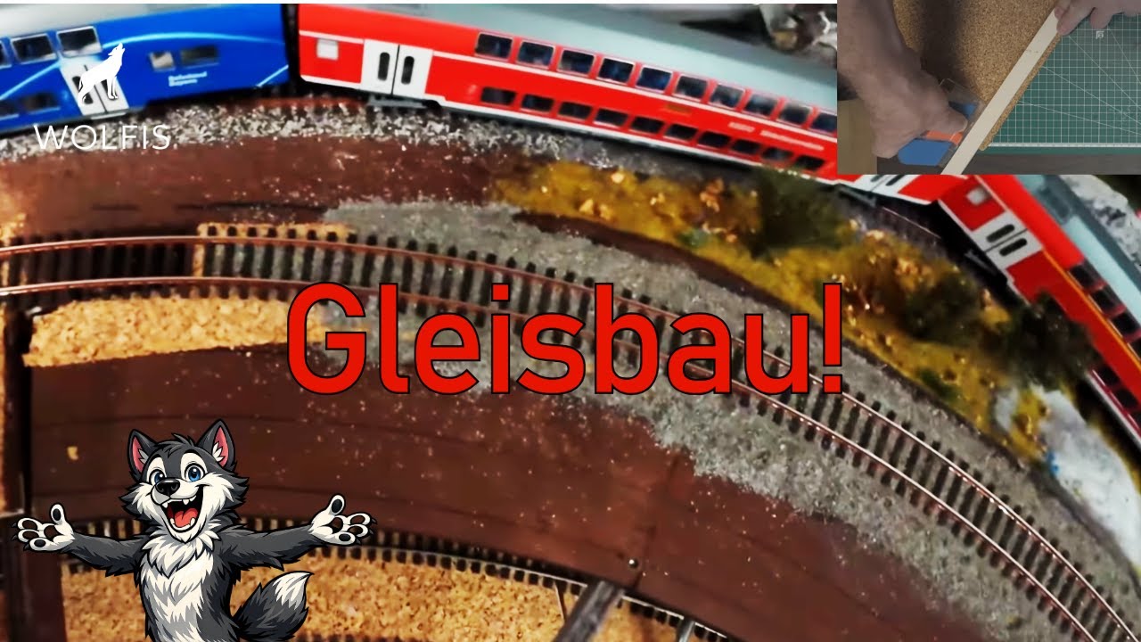 Gleisbau Zusammenfassung mit vorher und nachher Modelleisenbahn 1:87