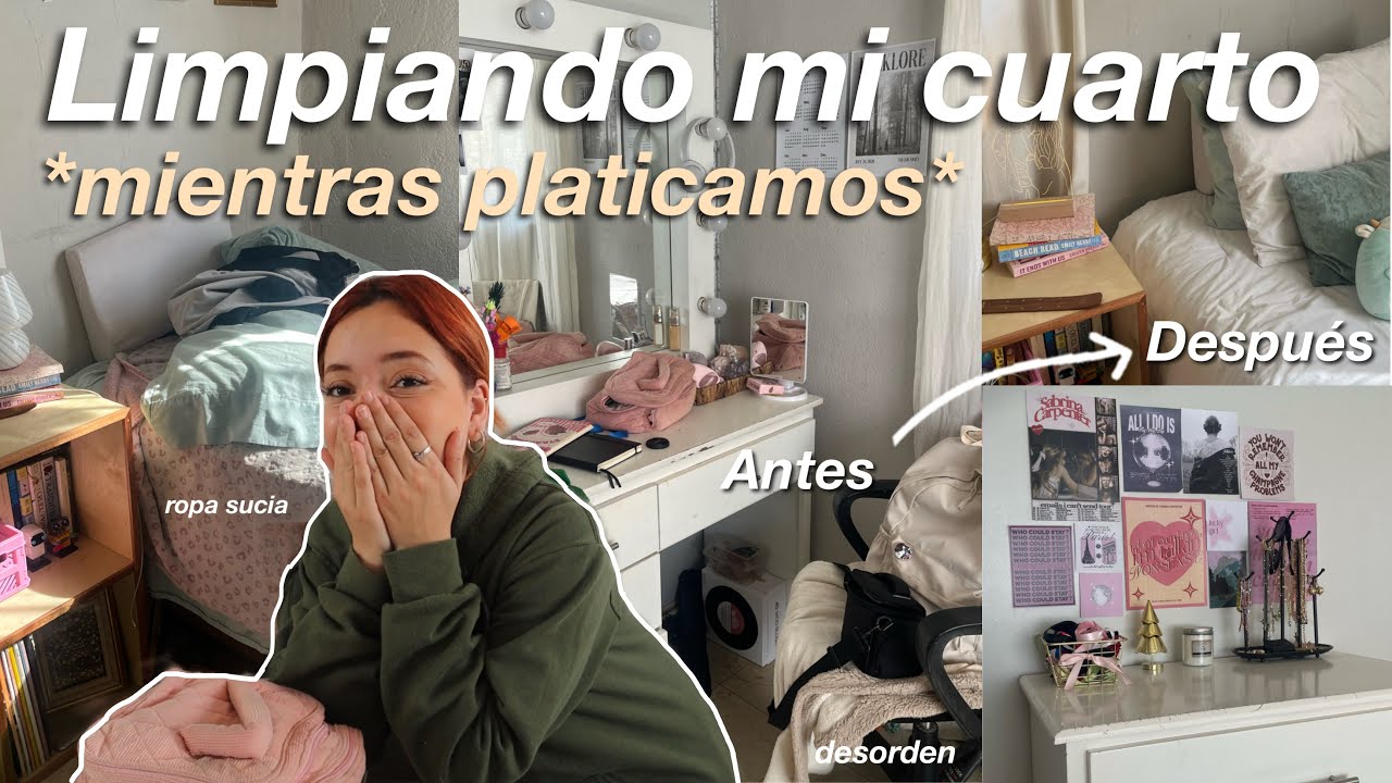 LIMPIANDO MI CUARTO *MUY* DESORDENADO!!🧼//decluttering & limpieza mientras platicamos sobre creecer