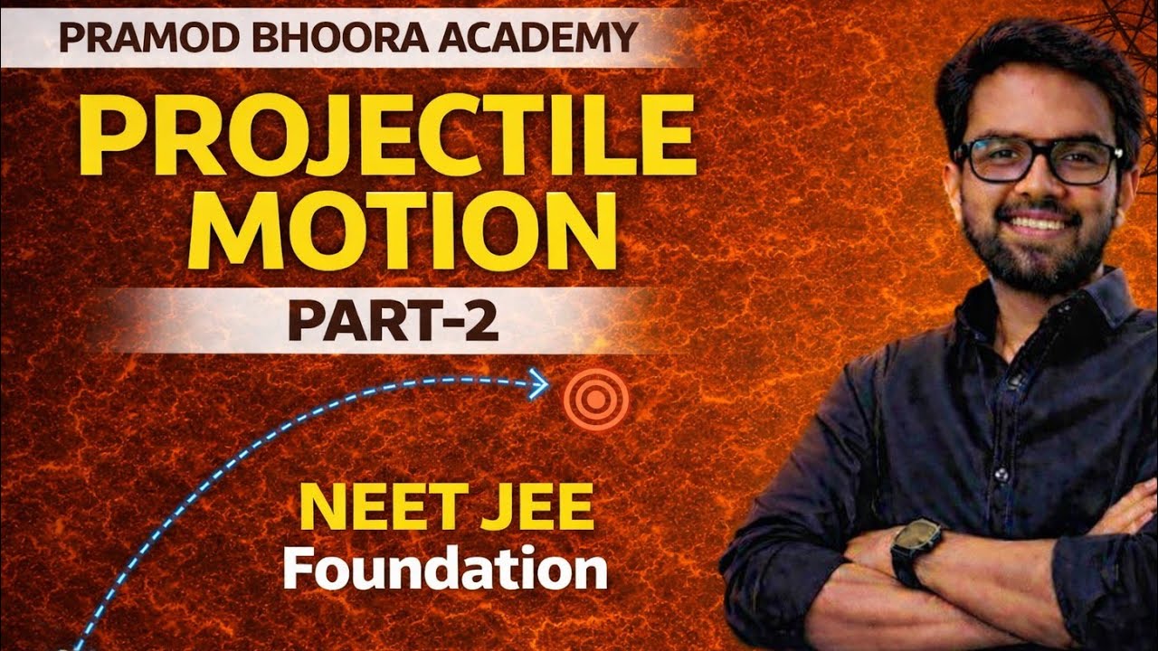 Projectile Motion Formula Derivation Complete | Foundation Physics | Part-2 | Pramod Bhoora