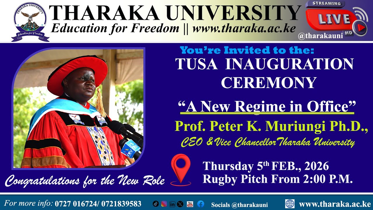 INAUGURATION CEREMONY OF THE NEWLY ELECTED TUSA LEADERS, 2026
