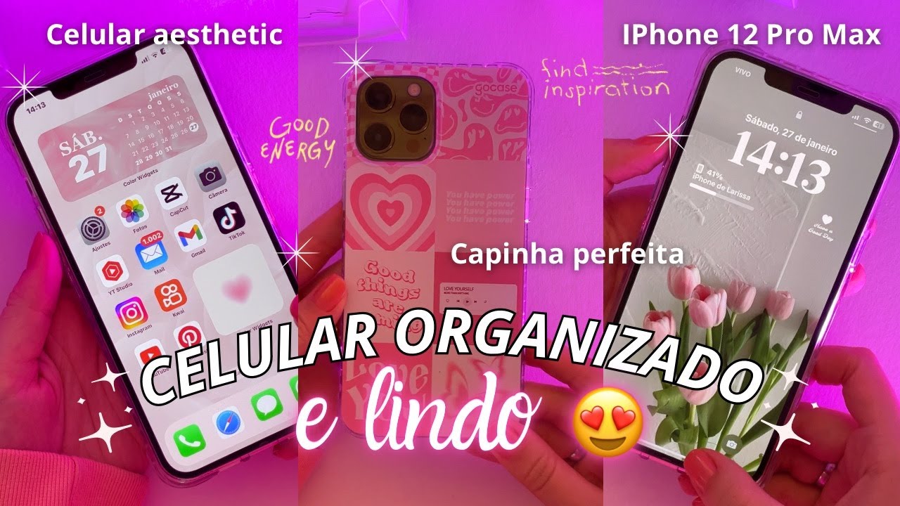 📲 Organizando Meu Celular para 2024 | Customização Aesthetic + Dicas 🎀✨