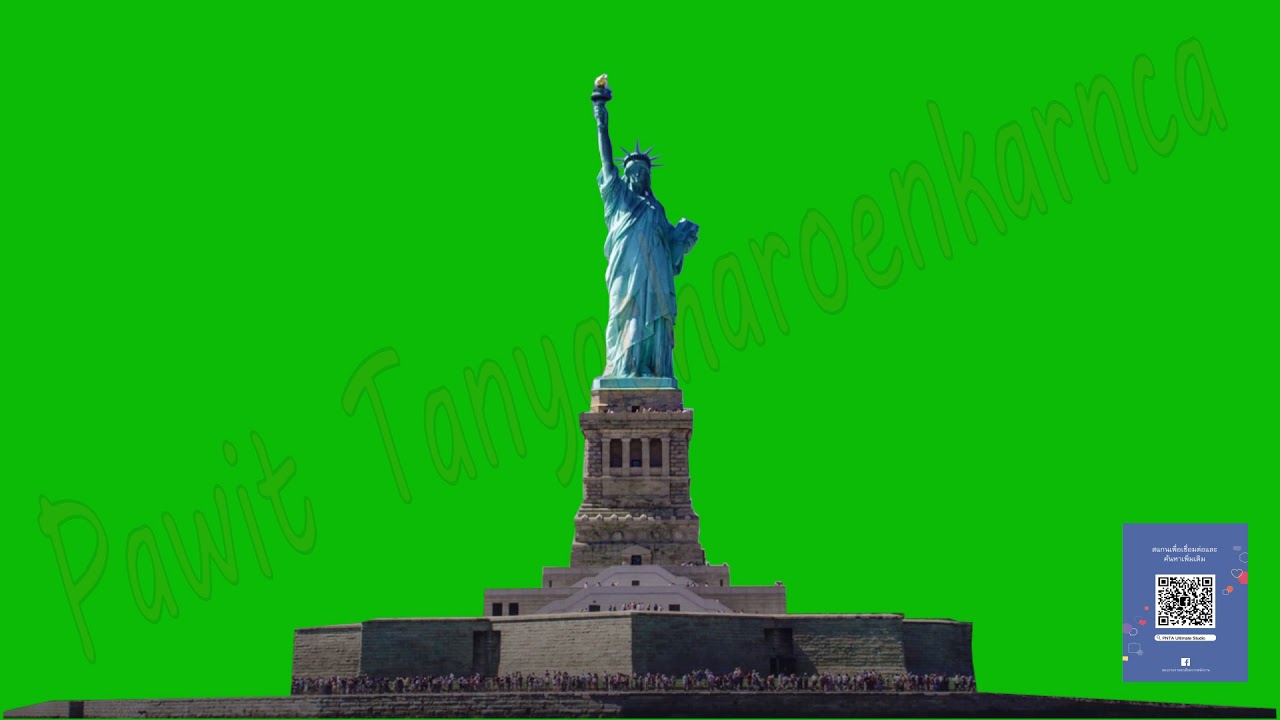 Statue of PEACE in Green Screen Footage