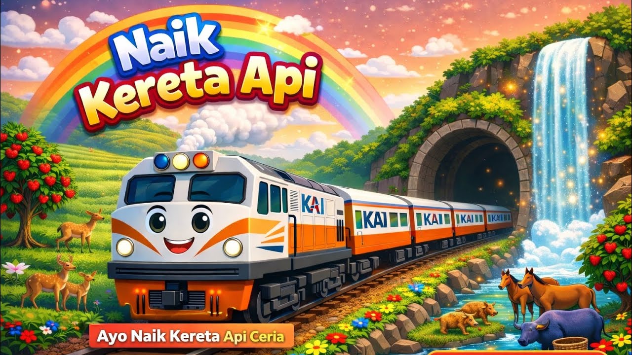 Naik Kereta Api 🚇🚃Tutt.. Tutt.. Tutt.. - Naik Kereta Api Ceria || Lagu Anak Dan Balita Populer 