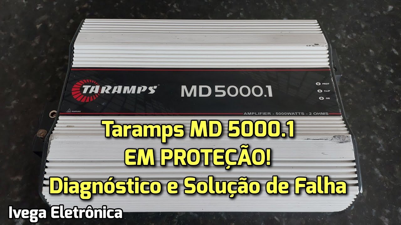 TARAMPS MD5000.1 em PROTEÇÃO,  Aprenda a Identificar a Causa da Proteção !