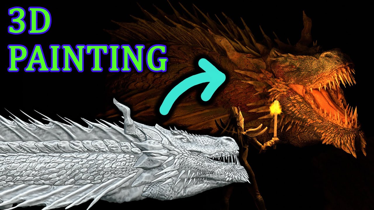 Painting 3D Dragon Concept With Bonus Animation Clip Substance Painter