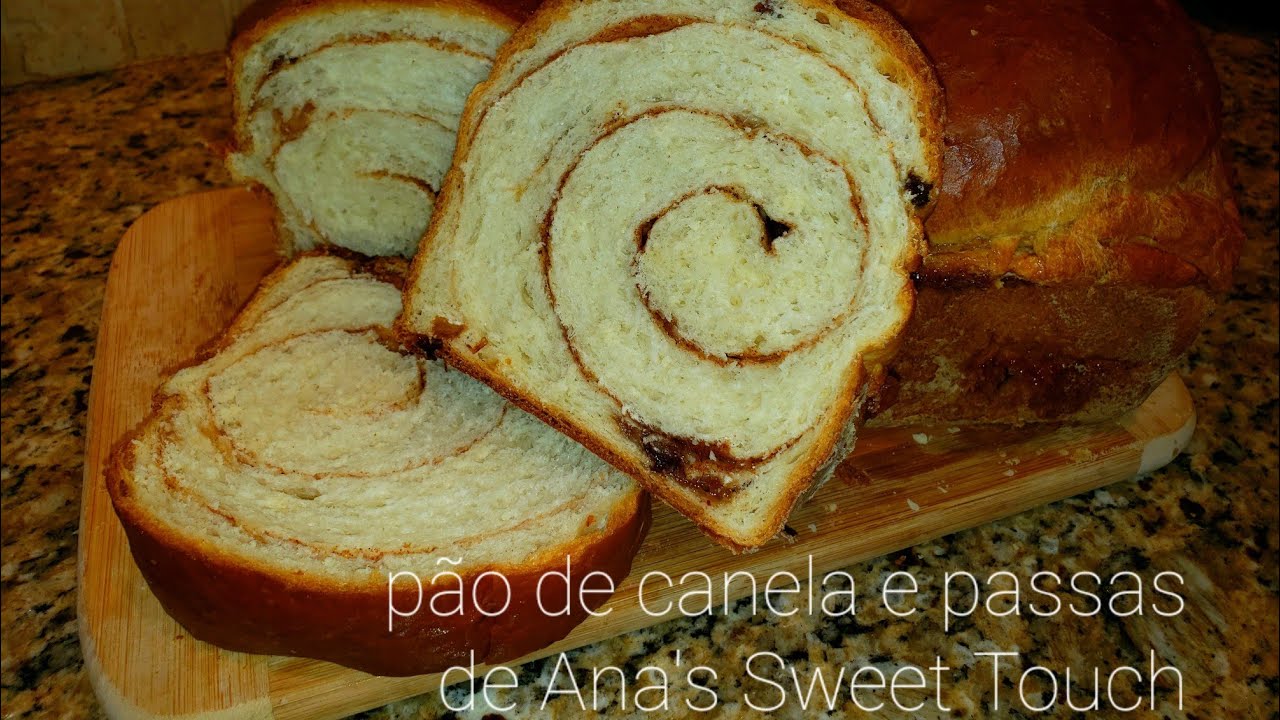 Pão de canela e passas uma delicia