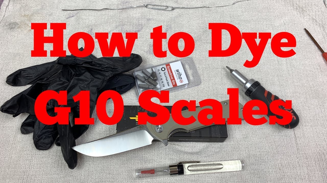 How to Dye G10 Scales  Bestech Paladin goes blue !!
