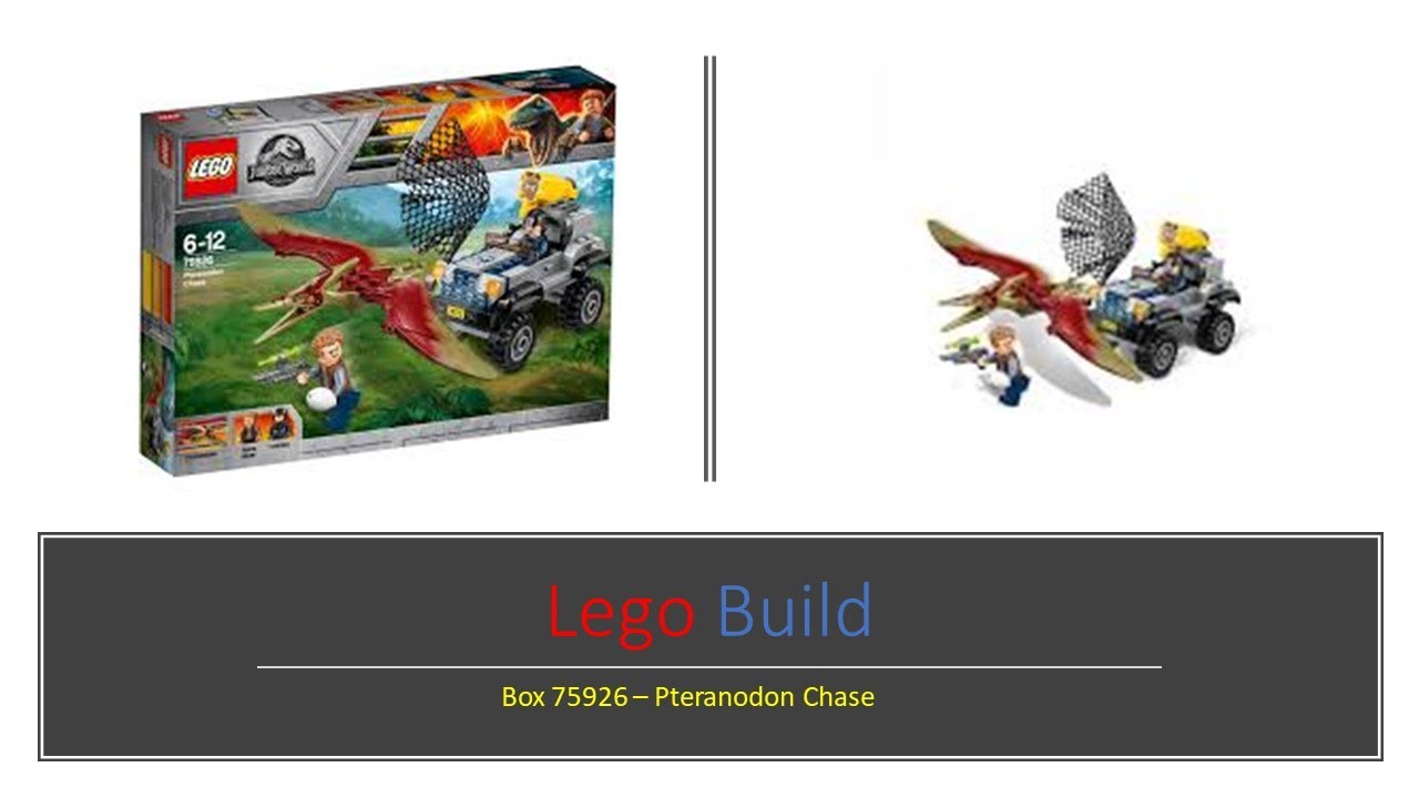 Building Lego Box 75926 - Pteranodon Chase - Jurassic World Lego Set