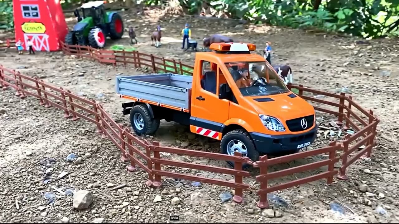 🛻 Caminhão e trator enfrentam o desafio da estrada rural!, truck miniature