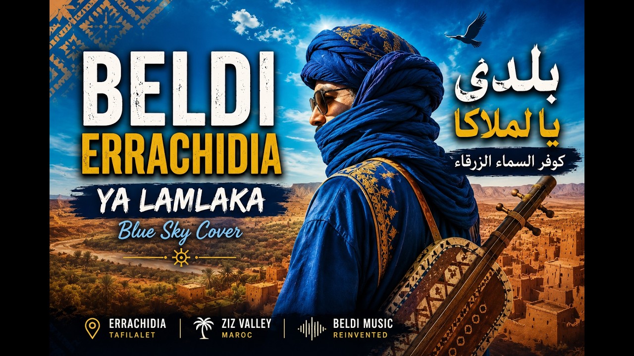 BELDI ERRACHIDIA YA LAMLAKA, Blue Sky Cover - بلدي يا لملاكا ، كوفر السماء الزرقاء