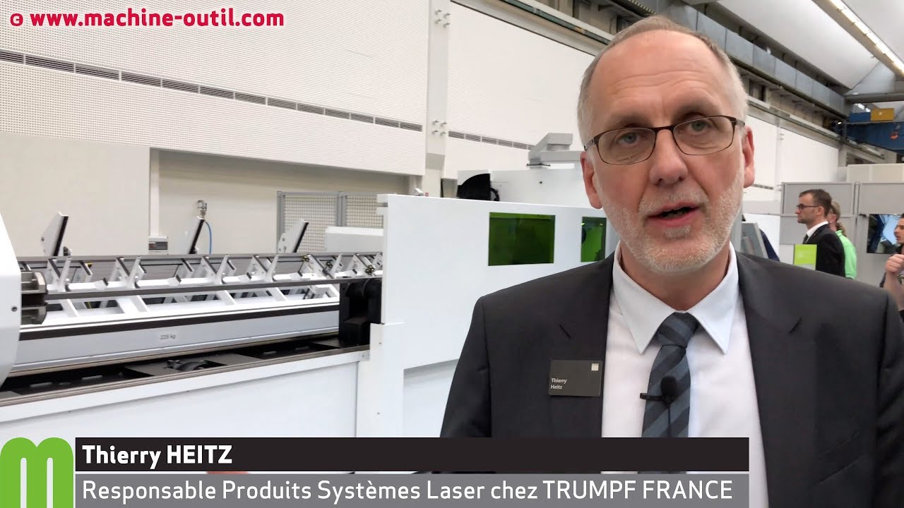 Machine laser tube Trumpf avec exemple de fabrication d'une pièce découpée, fluopercée taraudée