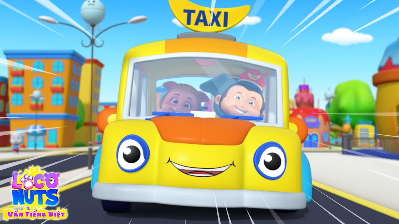 Loco Nuts -  Bánh Xe Trên Xe Taxi | Tìm Hiểu Về Các Loại Xe Dành Cho Trẻ Mẫu Giáo