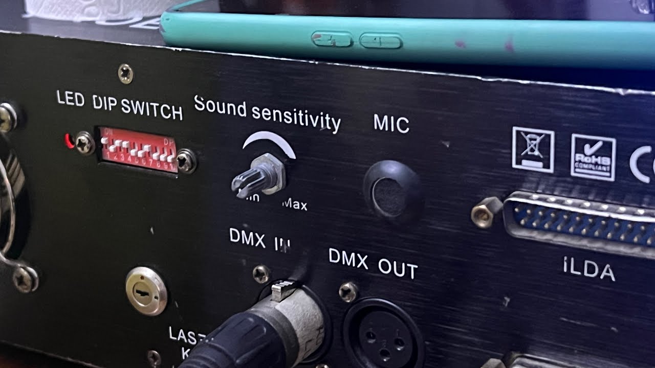 Cómo configurar láser RGB (DIP SWITCH) por DMX interfaz. | Audio Sonido Aztlán