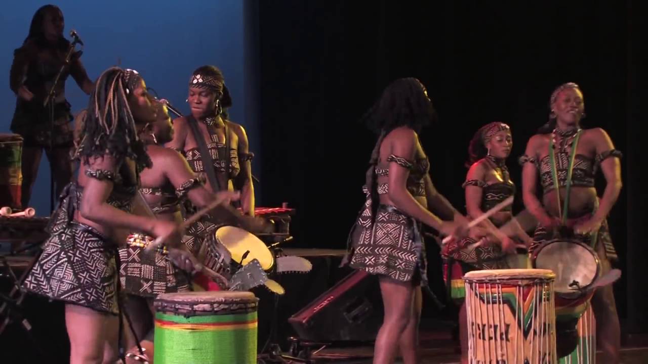 young warriors woman african drummers