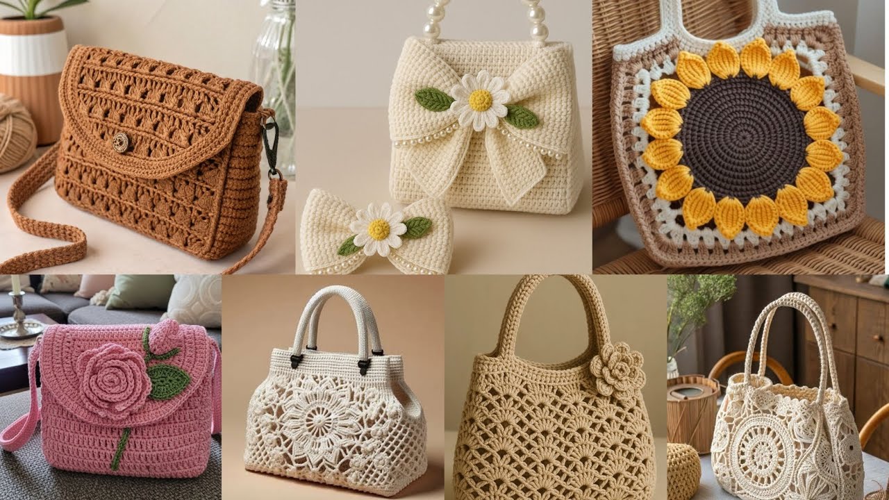 Stylish Crochet Handbag Designs | Trendy Handmade Bags for Women