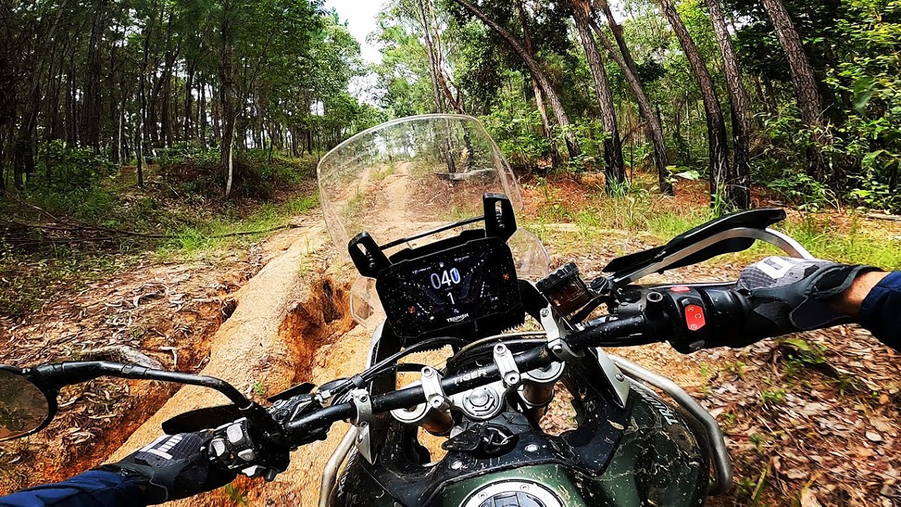 FILTHY ANIMAL - Slipping and sliding on wet tracks! Triumph Tiger 900 Rally Pro.