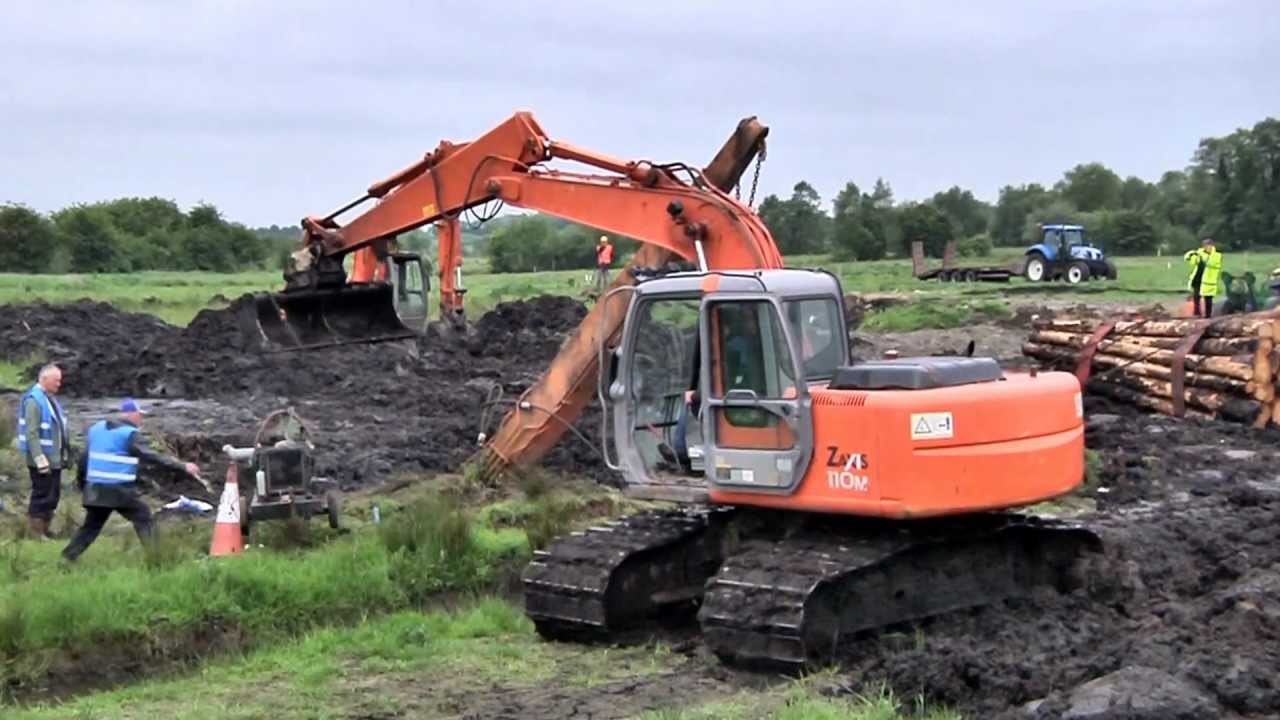 Excavators release 30 Ton Atlas Excavator from Bog. An Irishwebtv.com Media Group Production