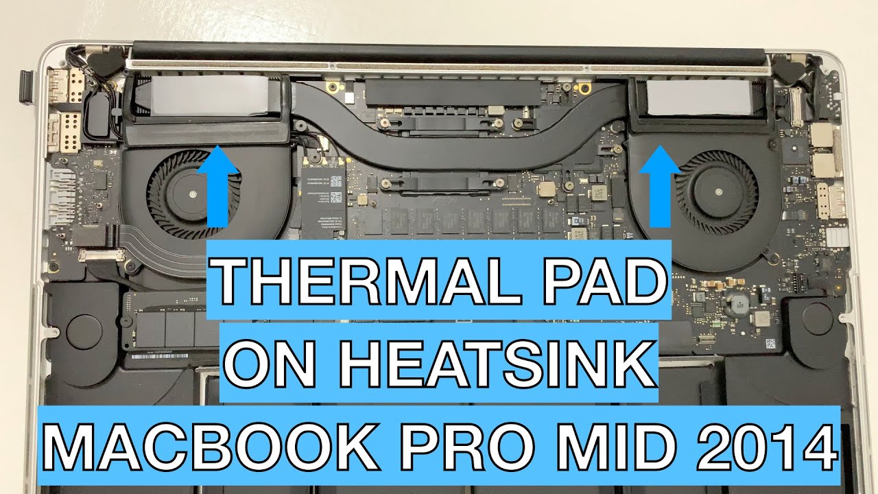Testing thermal pad on Macbook Pro (Mid 2014) heatsink