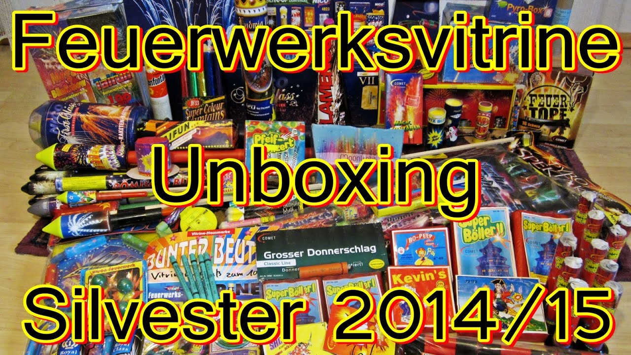 FEUERWERKSVITRINE SILVESTER BESTELLUNG 2014 / 2015