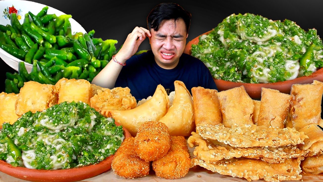 MUKBANG GORENGAN ABANG ABANG COCOL SEBLAK COBEK RAFAEL 100 CABE