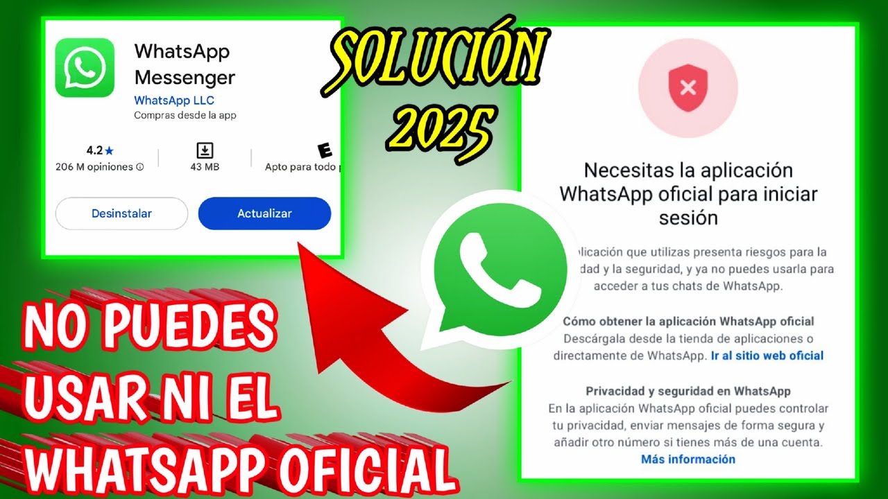 Necesitas la APLICACI&Oacute;N WhatsApp oficial para INICIAR sesi&oacute;n || soluci&oacute;n EN MINUTOS