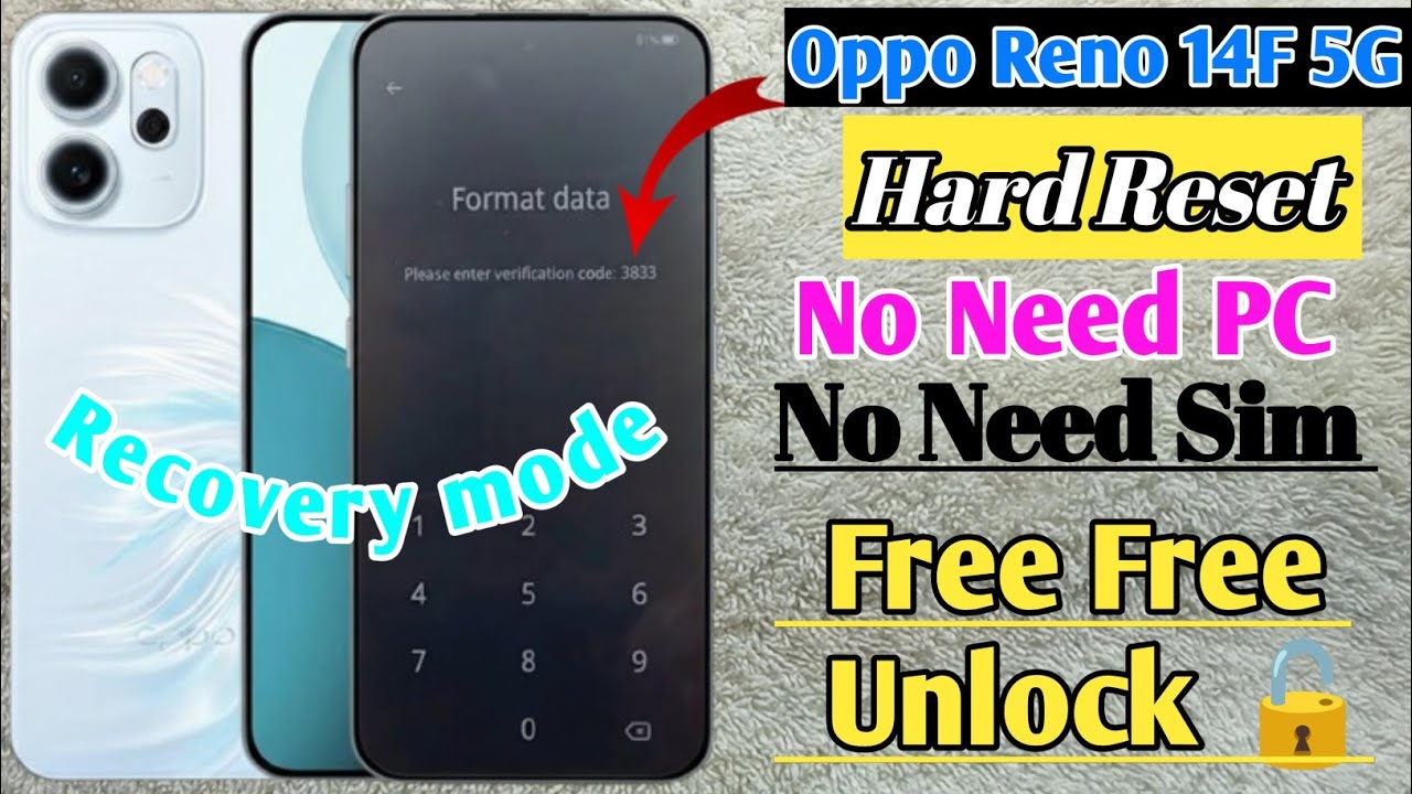 ©{Oppo Reno 14F 5G✓ Hard Reset Without PC New Metted Android 14 No Need Sim Easy Working Trick ✓}\ ®