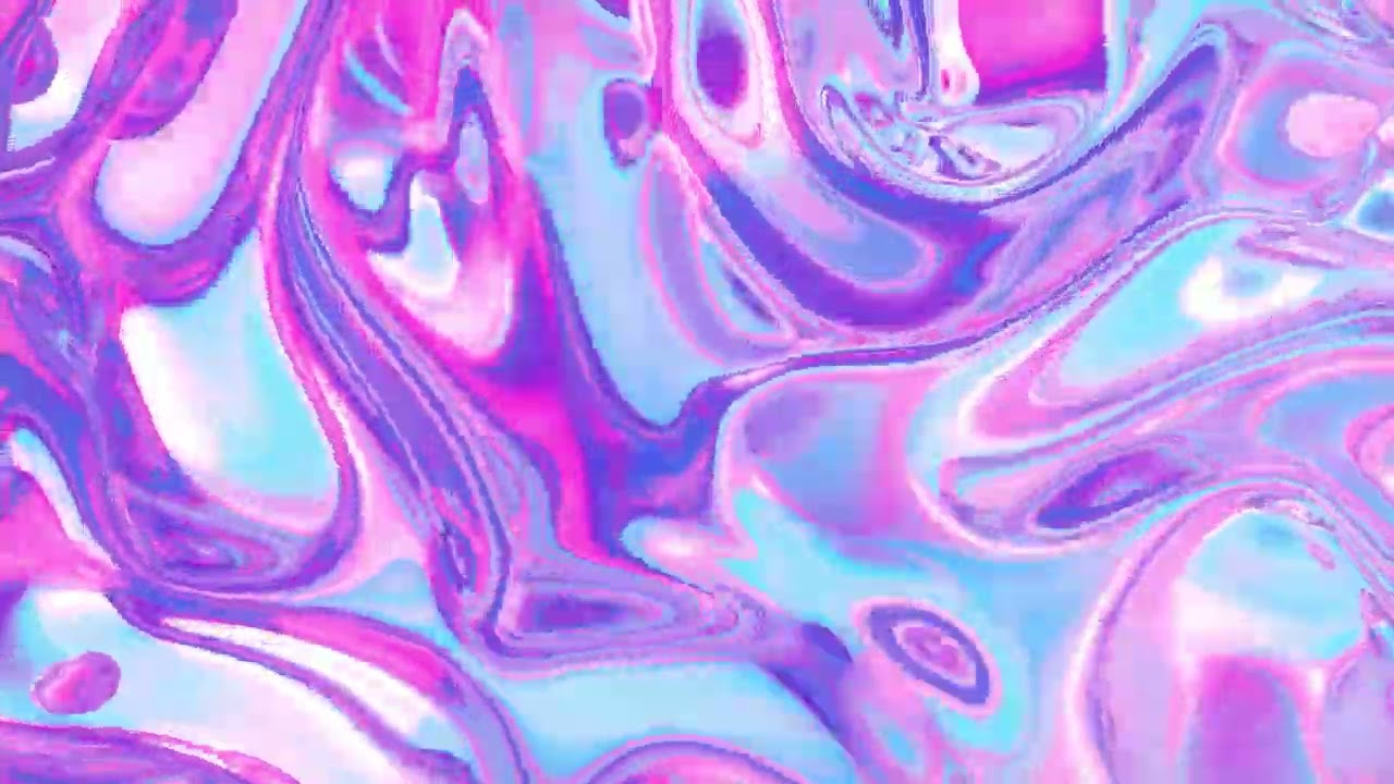 Pink Iridescent Abstract Swirl Background | 6 Hours 4K Liquid Color Loop