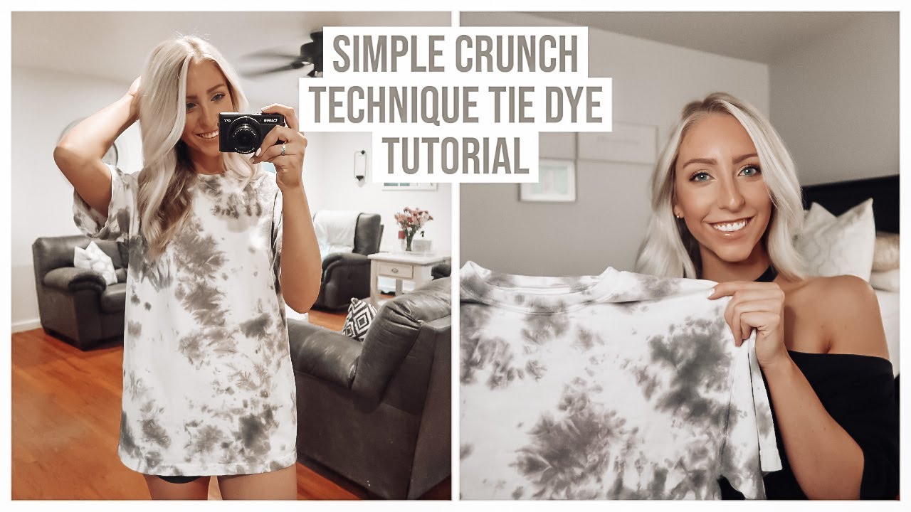 TIE DYE WITH ME! | SIMPLE CRUNCH TECHNIQUE USING RIT DYE