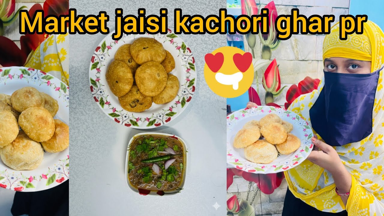 Dhaba style khasta kachori😋|| chhole ki sbji very easy and quick recipe😳 khanakhazana food and vlog🧕
