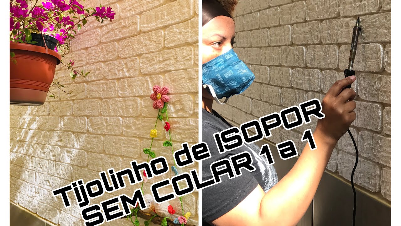 N&Atilde;O FA&Ccedil;A TIJOLINHOS DE ISOPOR SEM VER ESSE V&Iacute;DEO ANTES😱😱...Tijolinhos no muro externo de casa😍