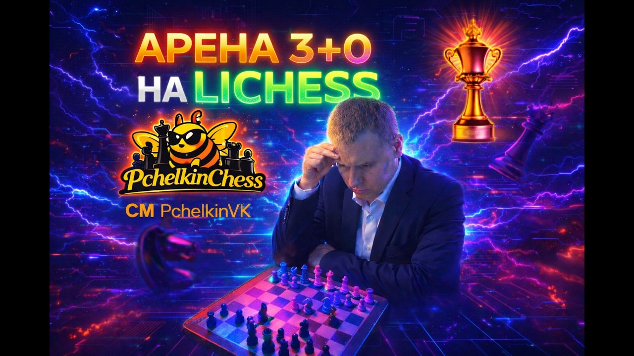 [RU] Недельная 3+0 Арена #shorts #игры #lichess #шортс #pchelkinvkchess  lichess.org