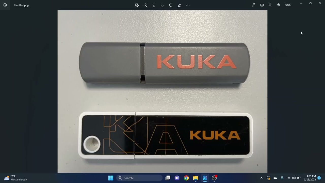 KUKA Hard Drive Backup Using KUKA USB