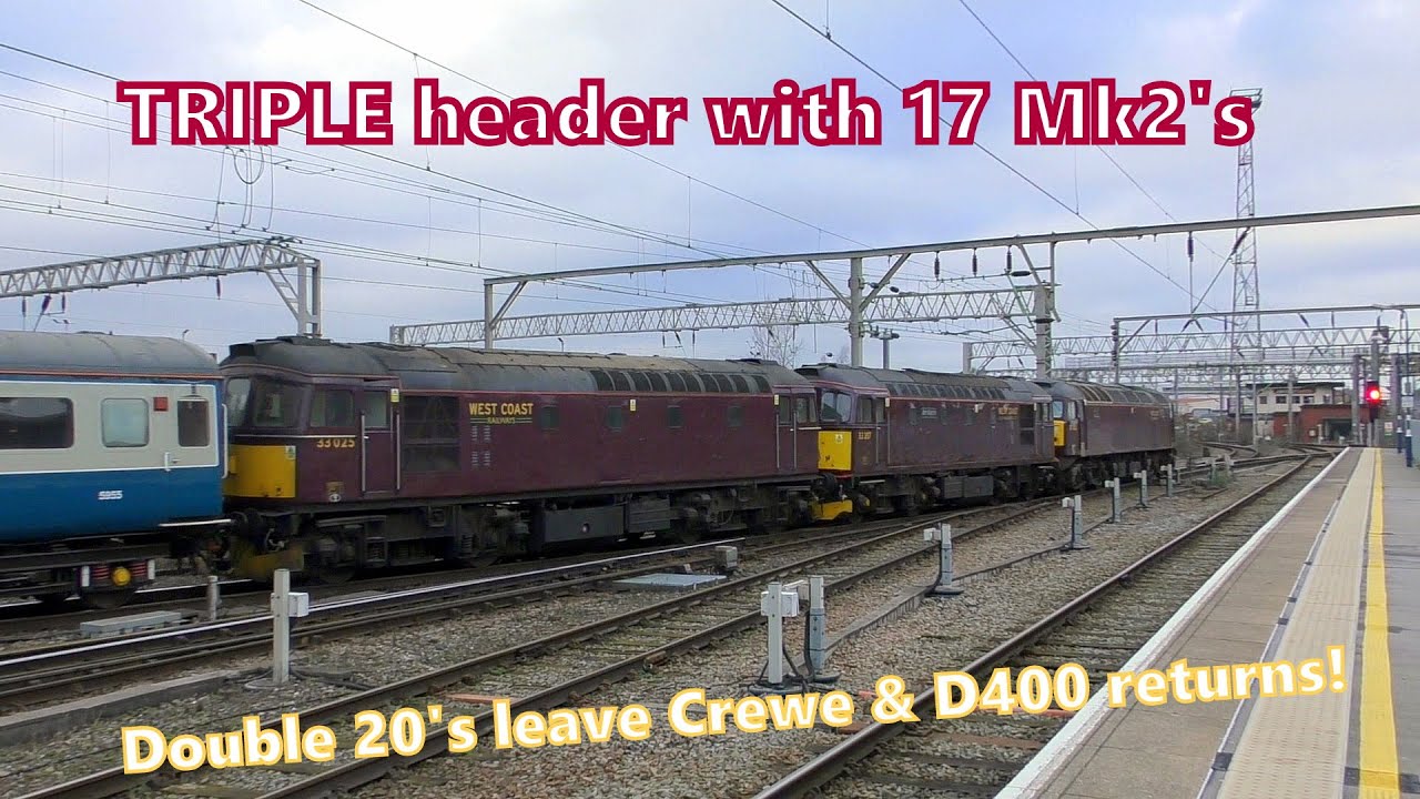 Interesting afternoon! Heritage locos around Crewe. 20's, 33's, 37, 50 , 57 and 08. 4th Feb. 2026