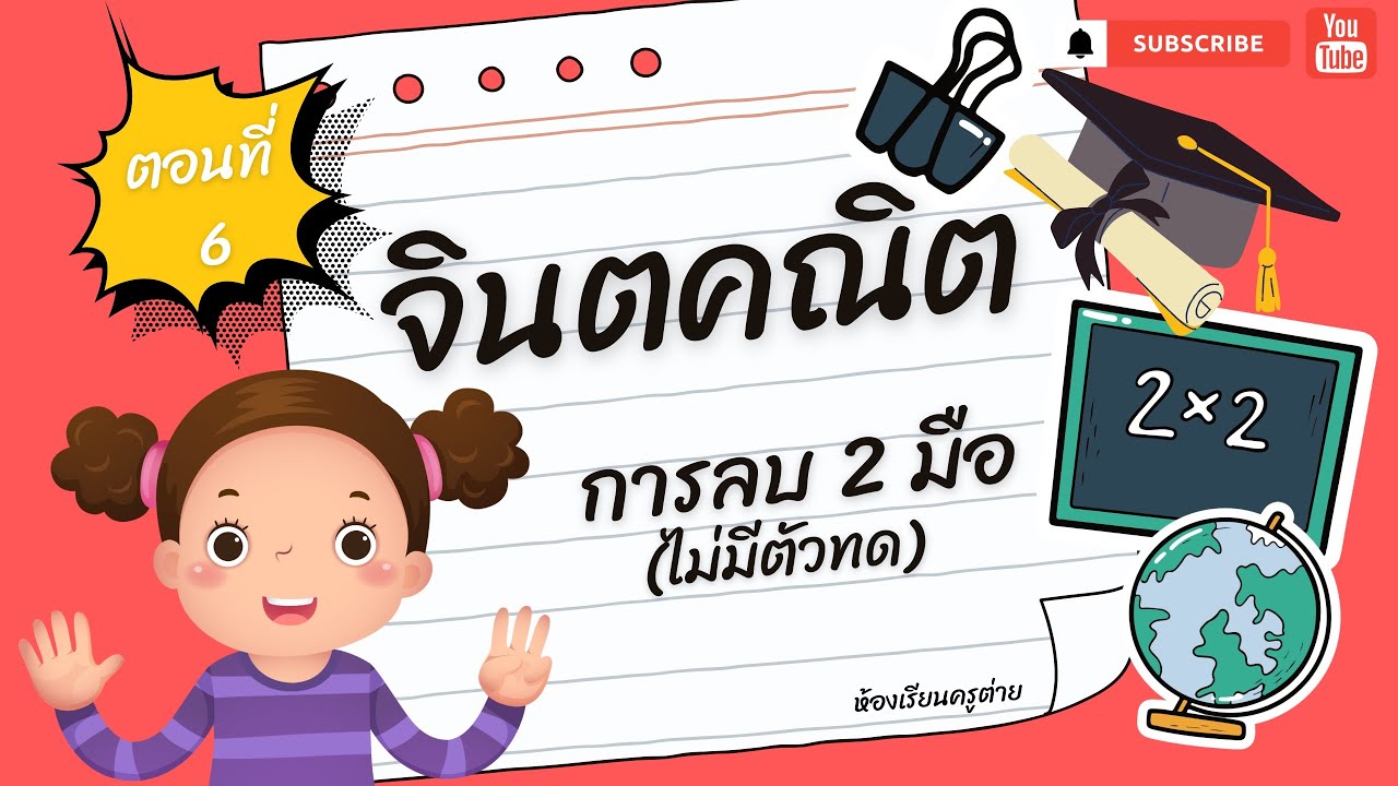 จินตคณิตตอนเบื้องต้น ที่ 6  การลบ 2 มือ (ไม่มีตัวทด)
