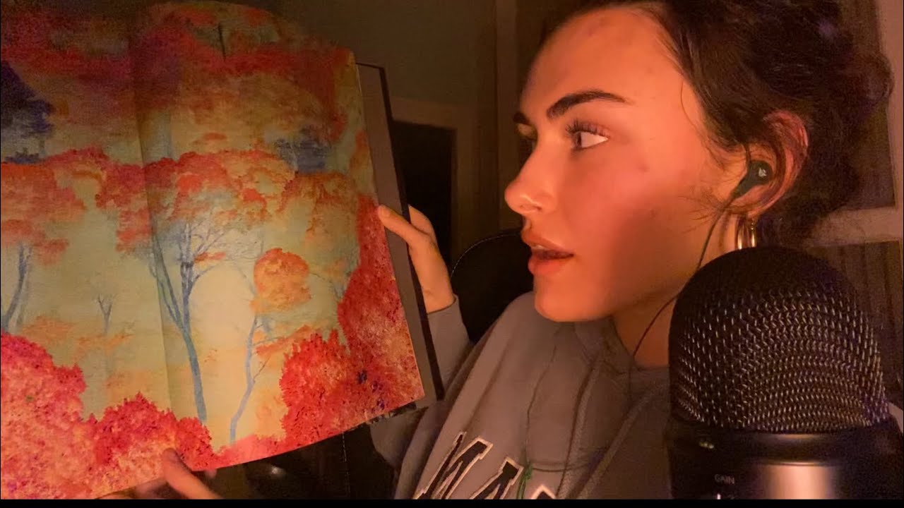 asmr inaudible talking and reading (english)