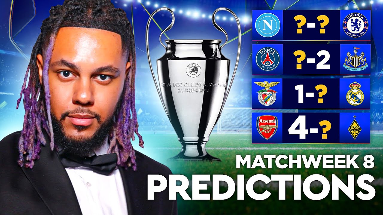 CHAMPIONS LEAGUE WEEK 8 PREDICTIONS! ALL 18 GAMES FOR THE FINAL DAY 🔥